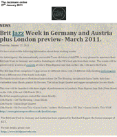 Brit Jazz Week - The Jazzmann online - 27th January 2011